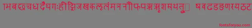 RkSanskrit Font – Red Fonts on Gray Background