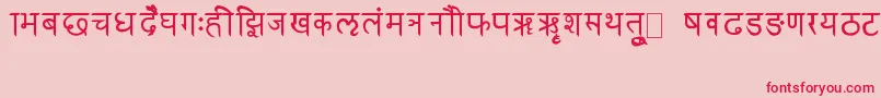 RkSanskrit Font – Red Fonts on Pink Background