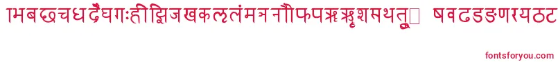 RkSanskrit-fontti – punaiset fontit valkoisella taustalla