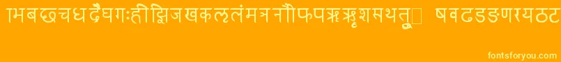 More about RkSanskrit Font RkSanskrit Font – Yellow Fonts on Orange Background
