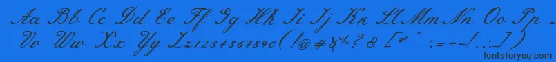 Police MeiescriptRegular – polices noires sur fond bleu