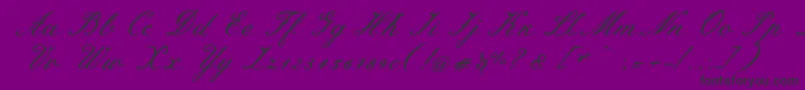 MeiescriptRegular-Schriftart – Schwarze Schriften auf violettem Hintergrund