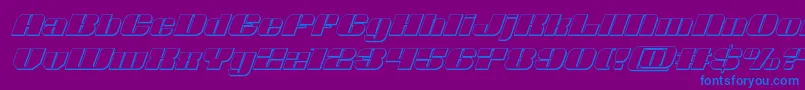 Nolocontendre3Dital Font – Blue Fonts on Purple Background