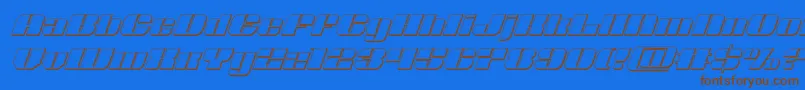 Nolocontendre3Dital Font – Brown Fonts on Blue Background