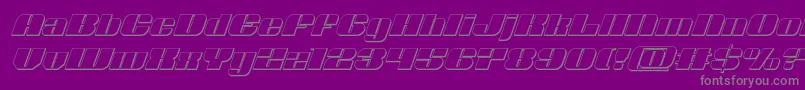 Nolocontendre3Dital Font – Gray Fonts on Purple Background