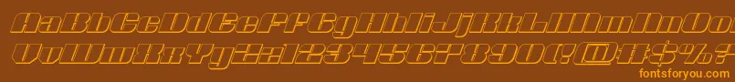 Nolocontendre3Dital Font – Orange Fonts on Brown Background