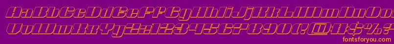 Nolocontendre3Dital Font – Orange Fonts on Purple Background