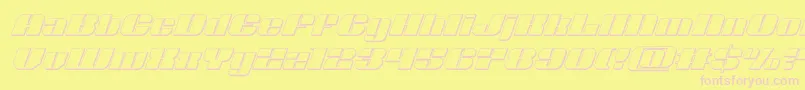 Nolocontendre3Dital Font – Pink Fonts on Yellow Background