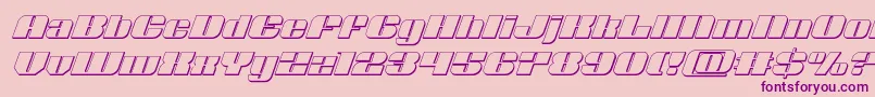 Nolocontendre3Dital Font – Purple Fonts on Pink Background
