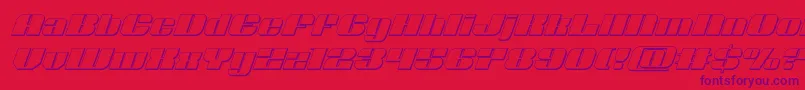 Nolocontendre3Dital Font – Purple Fonts on Red Background