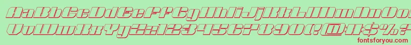 Nolocontendre3Dital Font – Red Fonts on Green Background