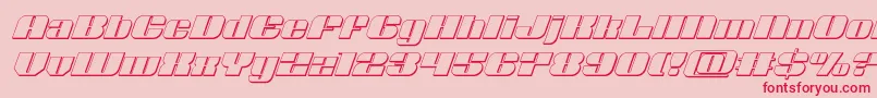 Nolocontendre3Dital Font – Red Fonts on Pink Background