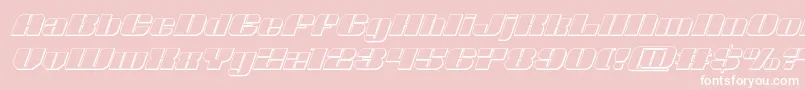 Nolocontendre3Dital Font – White Fonts on Pink Background