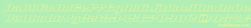 Nolocontendre3Dital Font – Yellow Fonts on Green Background