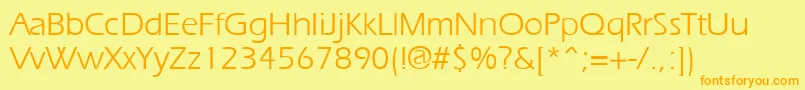 ErgoeRegular Font – Orange Fonts on Yellow Background