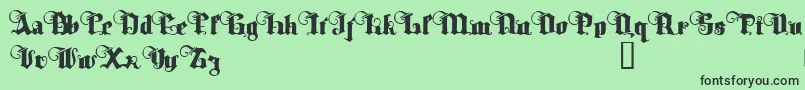 Tyd Font – Black Fonts on Green Background