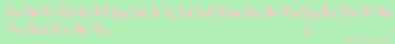 Tyd Font – Pink Fonts on Green Background
