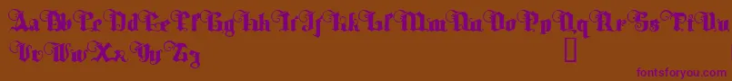 Tyd Font – Purple Fonts on Brown Background