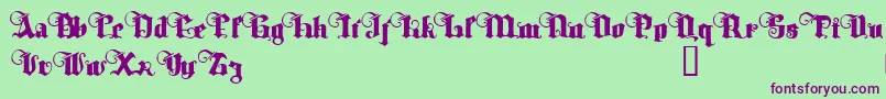 Tyd Font – Purple Fonts on Green Background
