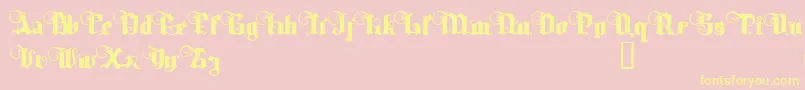 Tyd Font – Yellow Fonts on Pink Background