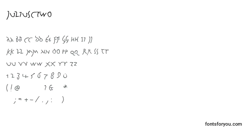 Шрифт Juliusctwo – алфавит, цифры, специальные символы