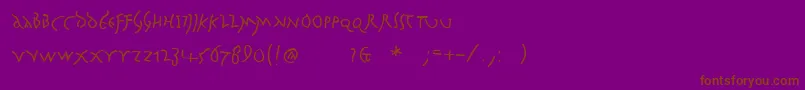 Шрифт Juliusctwo – коричневые шрифты на фиолетовом фоне