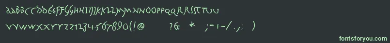 フォントJuliusctwo – 黒い背景に緑の文字