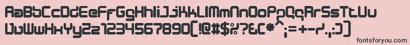 Fonte DesignerBlock – fontes pretas em um fundo rosa