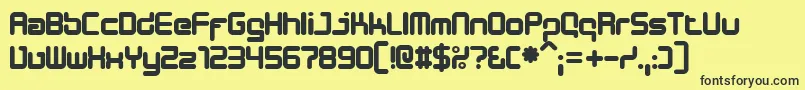 DesignerBlock Font – Black Fonts on Yellow Background