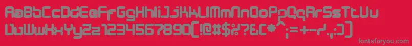 DesignerBlock Font – Gray Fonts on Red Background