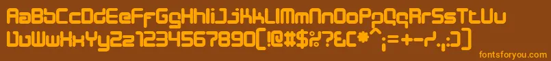 DesignerBlock Font – Orange Fonts on Brown Background