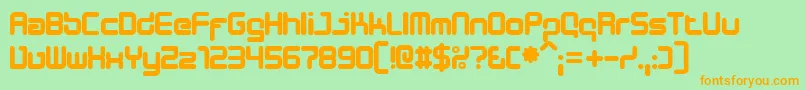 DesignerBlock Font – Orange Fonts on Green Background