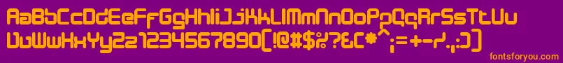 DesignerBlock Font – Orange Fonts on Purple Background