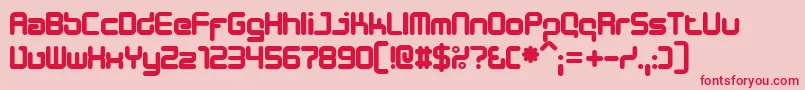 DesignerBlock Font – Red Fonts on Pink Background