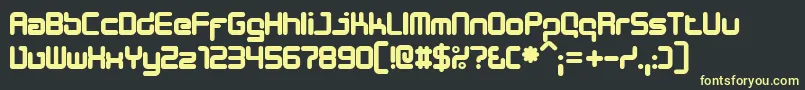 Fonte DesignerBlock – fontes amarelas em um fundo preto