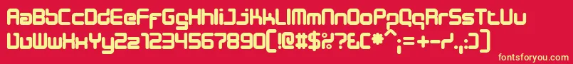 Шрифт DesignerBlock – жёлтые шрифты на красном фоне
