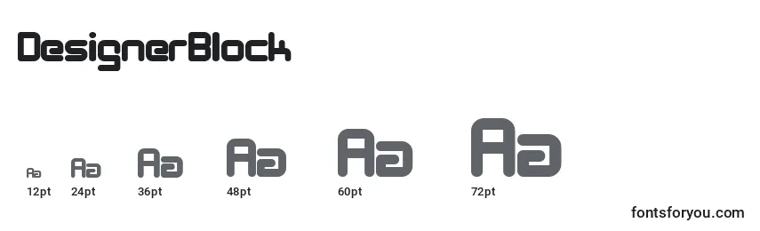 DesignerBlock Font Sizes