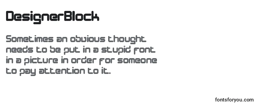 DesignerBlock Font