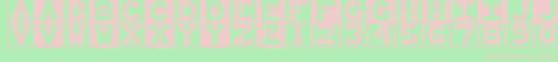 Babybloc Font – Pink Fonts on Green Background