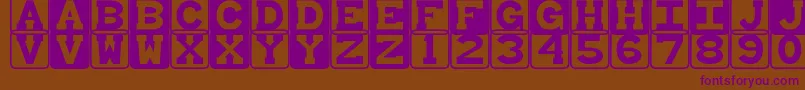 Babybloc Font – Purple Fonts on Brown Background