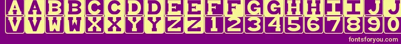 Babybloc Font – Yellow Fonts on Purple Background
