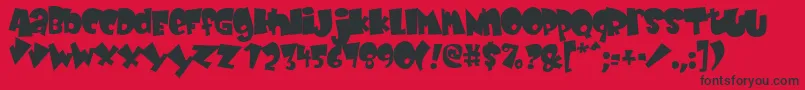 Babyk Font – Black Fonts on Red Background