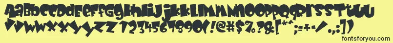 Babyk Font – Black Fonts on Yellow Background