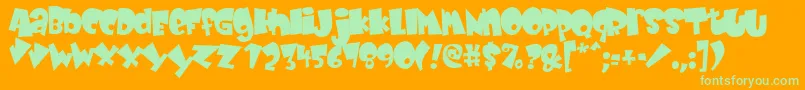 Babyk Font – Green Fonts on Orange Background