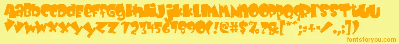 Babyk Font – Orange Fonts on Yellow Background