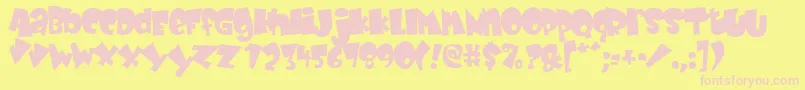 Babyk Font – Pink Fonts on Yellow Background