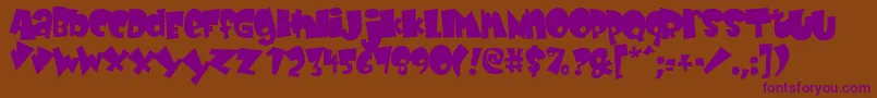 Babyk Font – Purple Fonts on Brown Background