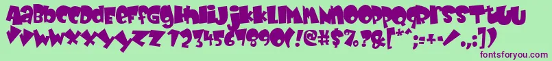 Babyk Font – Purple Fonts on Green Background