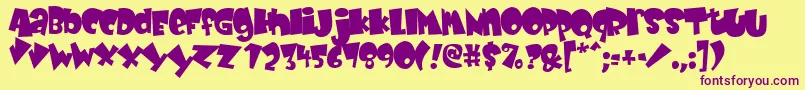 Babyk Font – Purple Fonts on Yellow Background