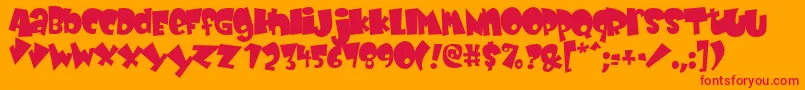 Babyk Font – Red Fonts on Orange Background